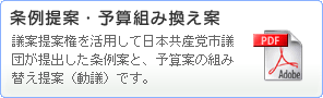 条例提案・予算組み替え案
