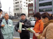 黒川交差点近くの現場でで調査